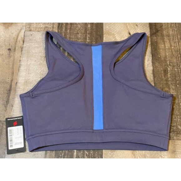 NWT PELOTON ESSENTIAL RACERBACK SPORT BRA WOMENS SIZE L BLUE MESH - Picture 5 of 8